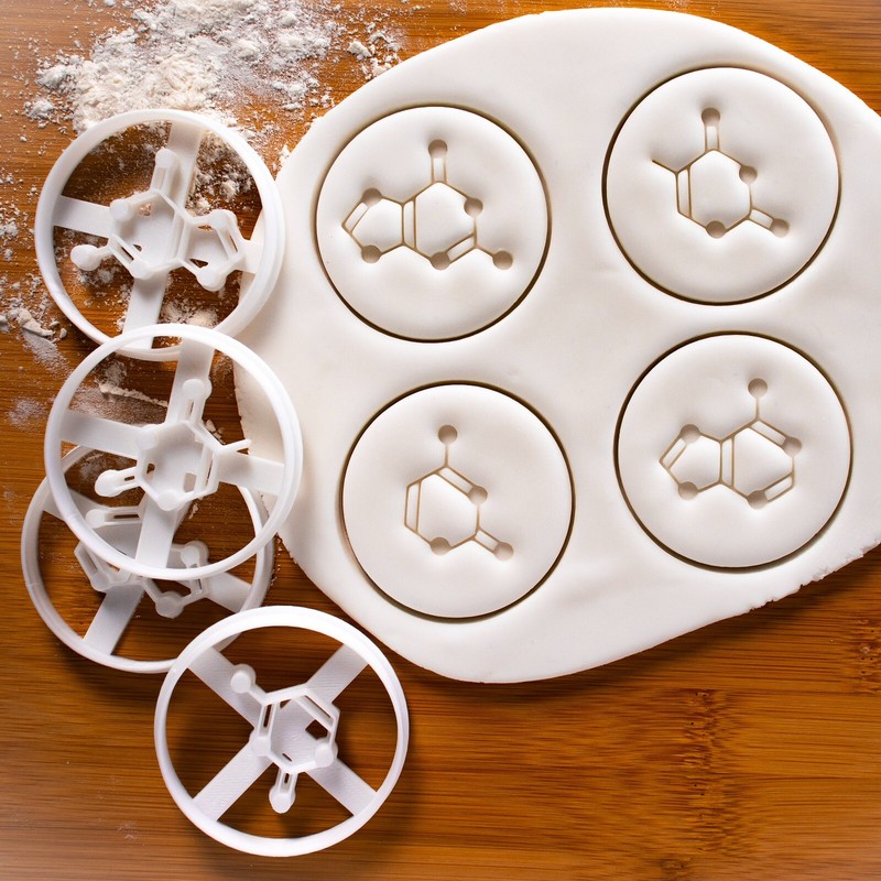 Set of 4 ATCG Cookie Cutters (Adenine Thymine Cytosine Guanine) - microbiology