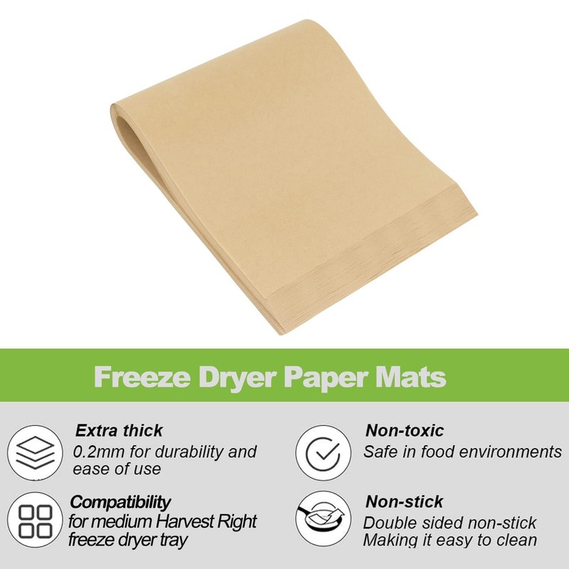 150 PCS Medium Freeze Dryer Paper Mats for Harvest Right 16x24 inches, Brown gallery
