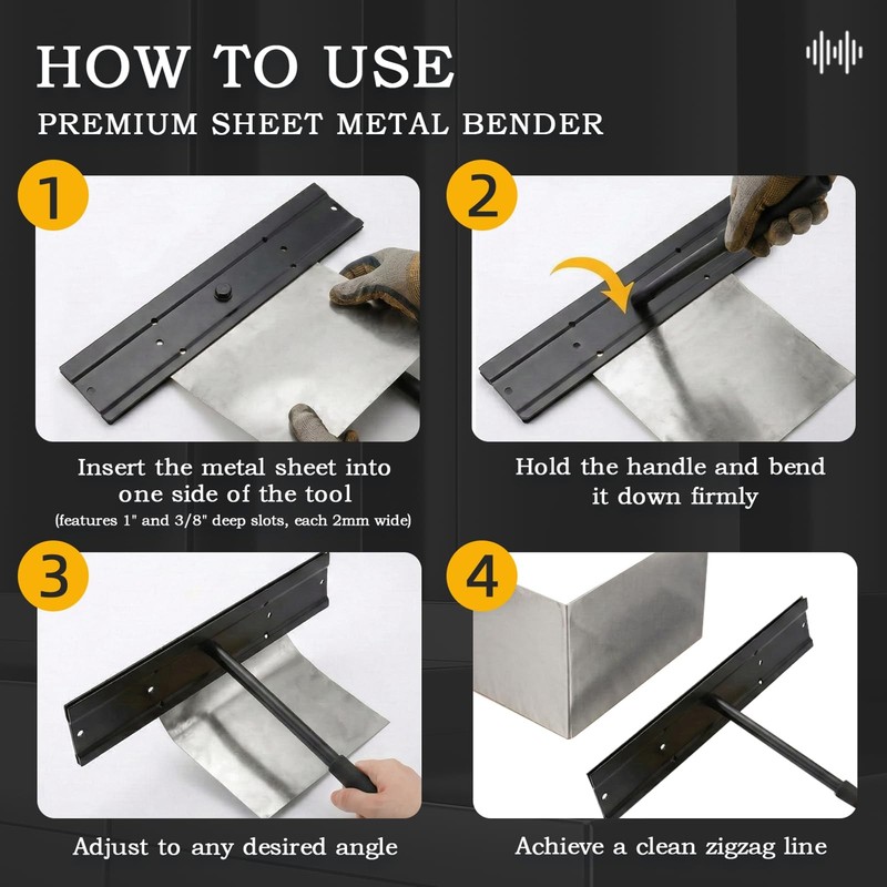 Takor 15.25 Inch Metal Bender Hand Metal Bending Tool Dual-Side For 1 3/8 Depth gallery
