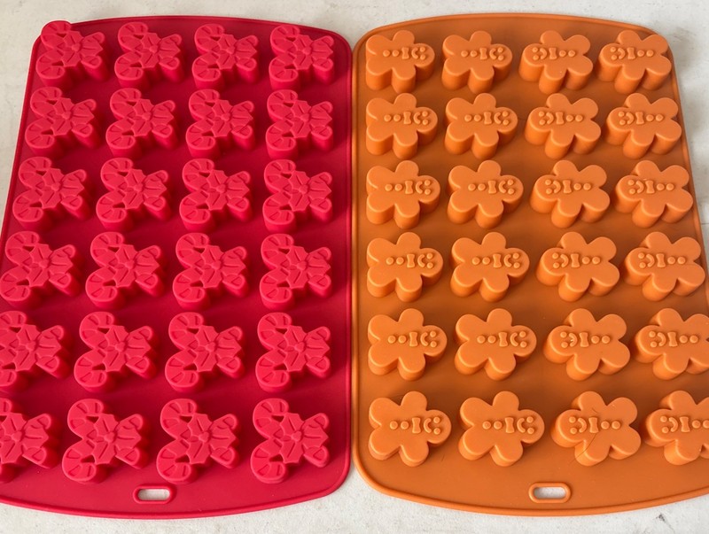 Pair of Silicone Christmas Themes Silicone Molds/Gingerbread Man & Candy Canes