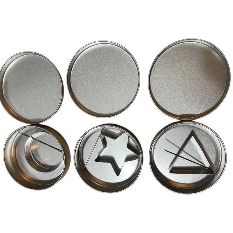 3x Dalgona Candy Challenge Set Korean Sugar Cookie Molds Circle, Star, Triangle