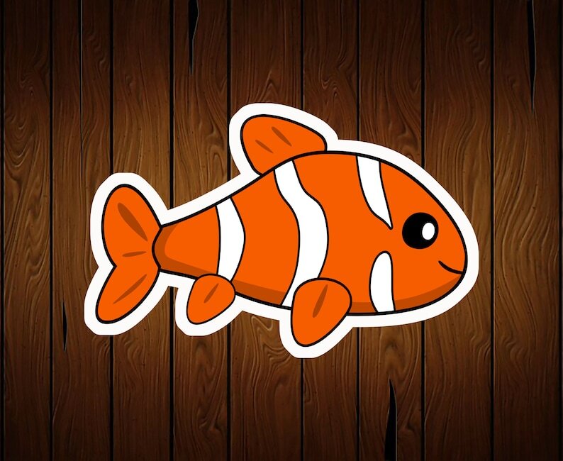 Clown Fish Cookie Cutter – 3D Printed Food Safe PLA Plastic
