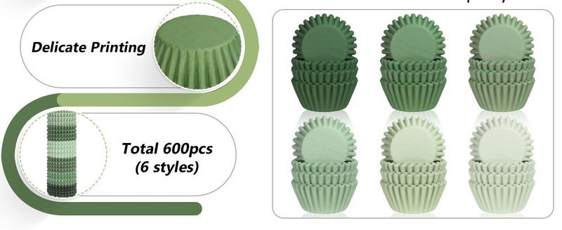 600Pcs Pastel Mini Cupcake Liners Colorful Baking Cups Pink Blue Purple Yellow gallery