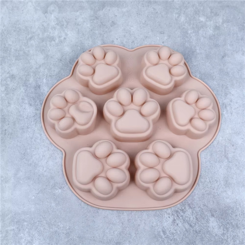 Paw Print Silicone Mold Dog Chocolate Candy Fondant Soap Ice Cube Baking Mold gallery
