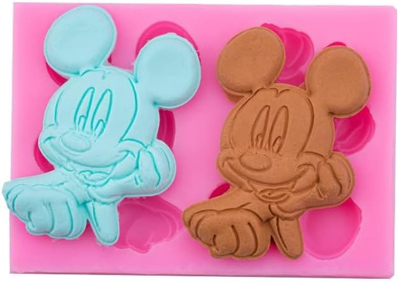 2 Cavity Mouse Mice Head Silicone Molds for DIY Fondant Candy Making Chocolate M gallery