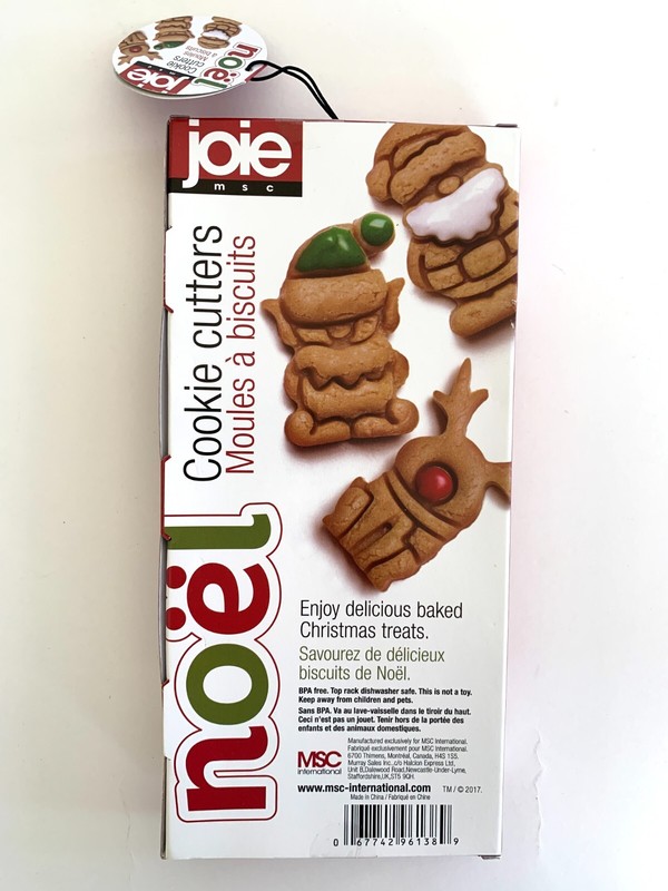 MSC Joie 3 Piece Noel Christmas Cookie Cutter Set ELF SANTA REINDEER gallery