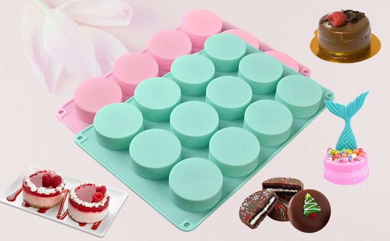 Round Chocolate Covered Cookie Molds, 3 Pcs Cylinder Chocolate Candy Silicone gallery
