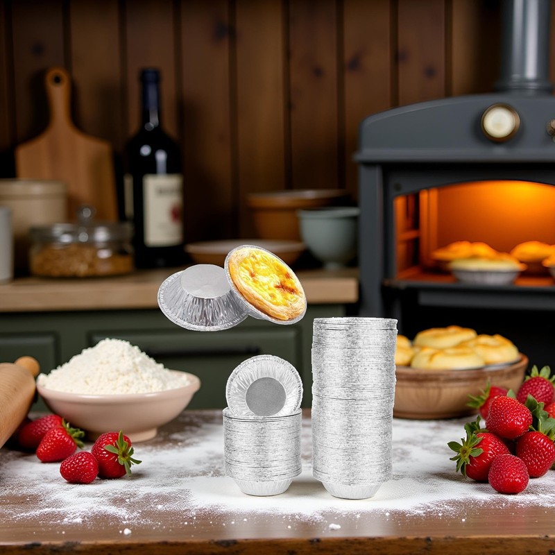 Tustao 50Pcs Silver Mini Pie Tins Foil Pans,Pie Pan,Small Mini, gallery