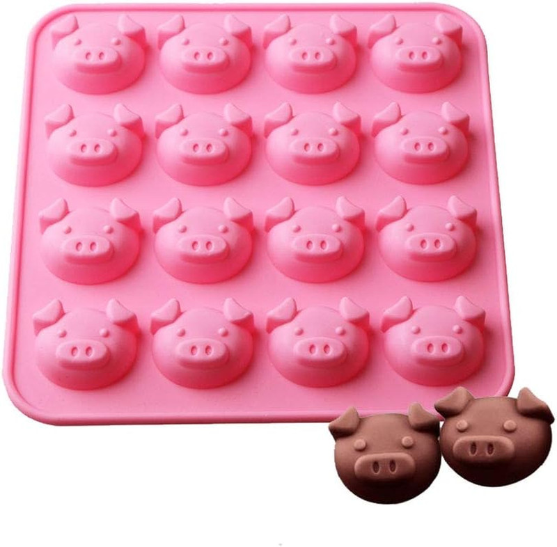 Pig Mold Silicone DIY Mold for Chocolate Candy Ice Cube 16 Cavity gallery