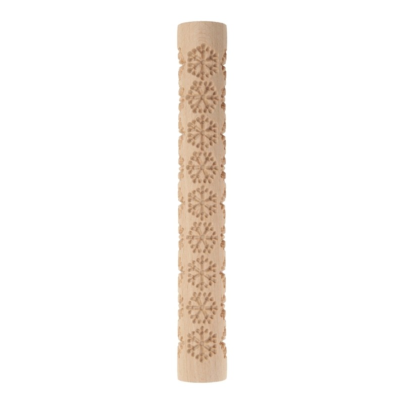 Exquisite Christmas Theme Pattern 3D Embossed Rolling Pin for Cake Dough Biscuit gallery