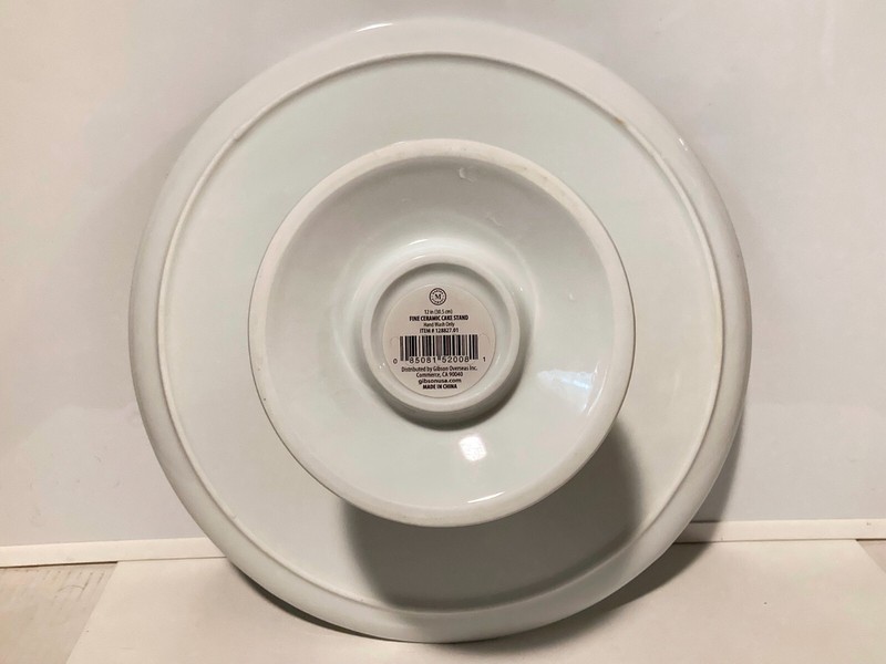 Martha Stewart 12" Fine Ceramic Cake Stand, White 12 inch / 30.5 cm NEW gallery
