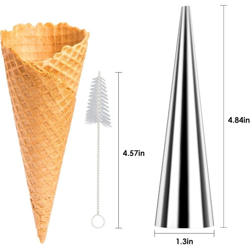 Large Stainless Steel Cream Horn Molds Set of 16 Professional Baking Cones gallery