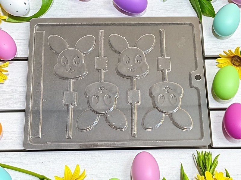 Life Of The Party Easter Bunny Rabbit Head Face Lollipop Chocolate Candy Mold
