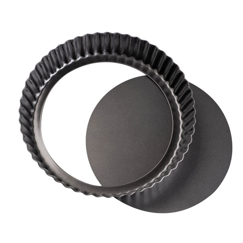 Dootafy Deep Dish Quiche Pan, 11” x 2” Tall Pie Pan 11 inch - 1 pack, Gray gallery
