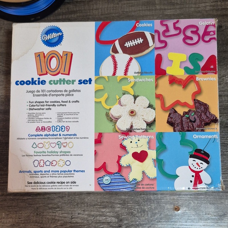 Wilton 101 Cookie Cutter Set Multicolor Alphabet Numbers Animals Sports Holiday