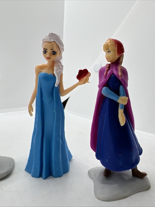 7 Pcs Frozen Figure Anna Elsa Dol Sven Olaf Loose Figurine Cake Topper Toy gallery