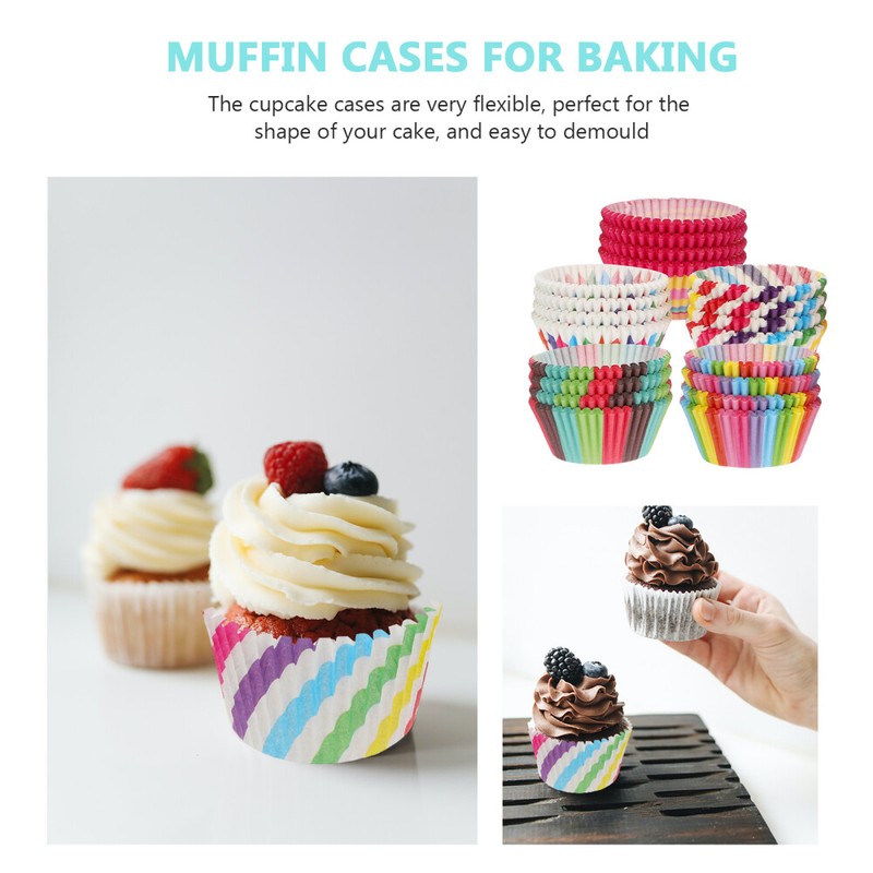 500 Pcs Cake Tray Mini Cakecup Liners Muffin Papers Baking Cups Cupcake Cases gallery