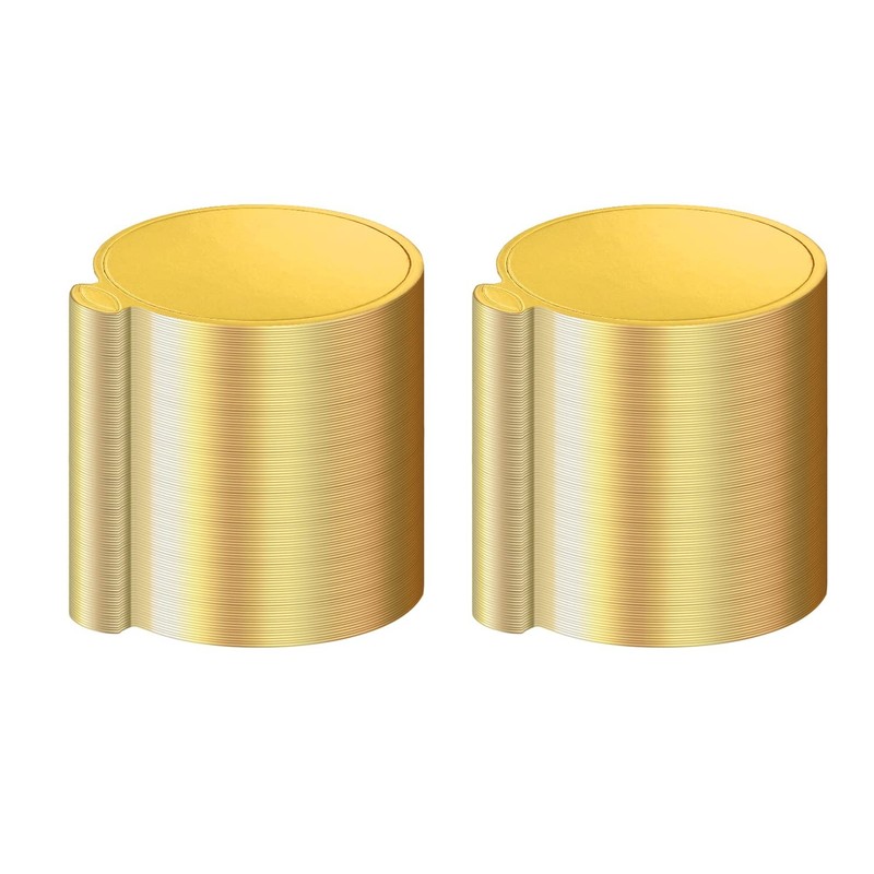 200 Pcs Mini Golden Cake Base, 3.5 Inch Cake Boards, Disposable Round Cake Bo…