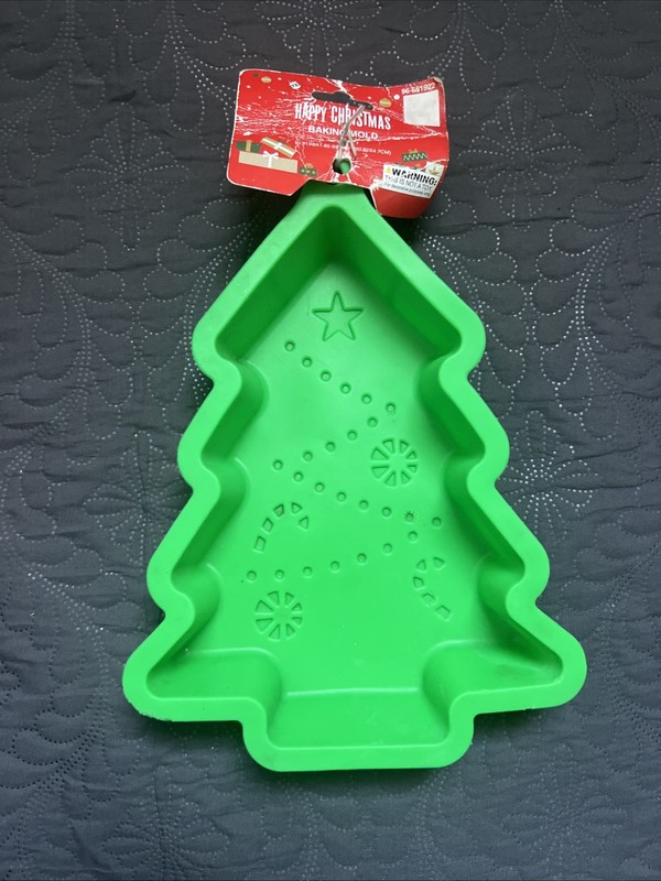 3D Silicone Christmas Tree Fondant Cake Candy Decor Baking Mold Craft Container