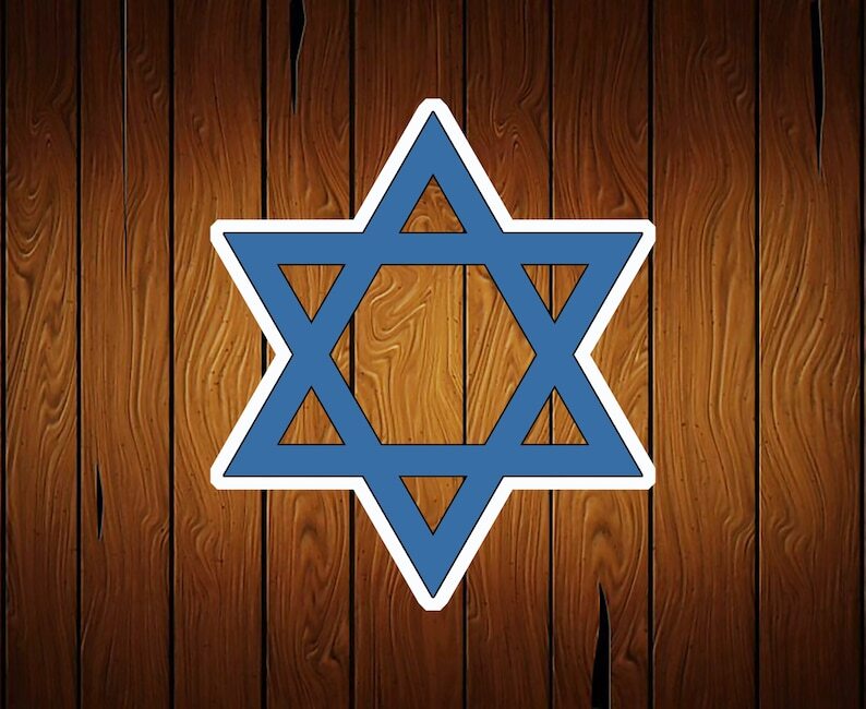 Jew Jewish Star of David Cookie Cutter – 3D Printed Food Safe PLA Plastic