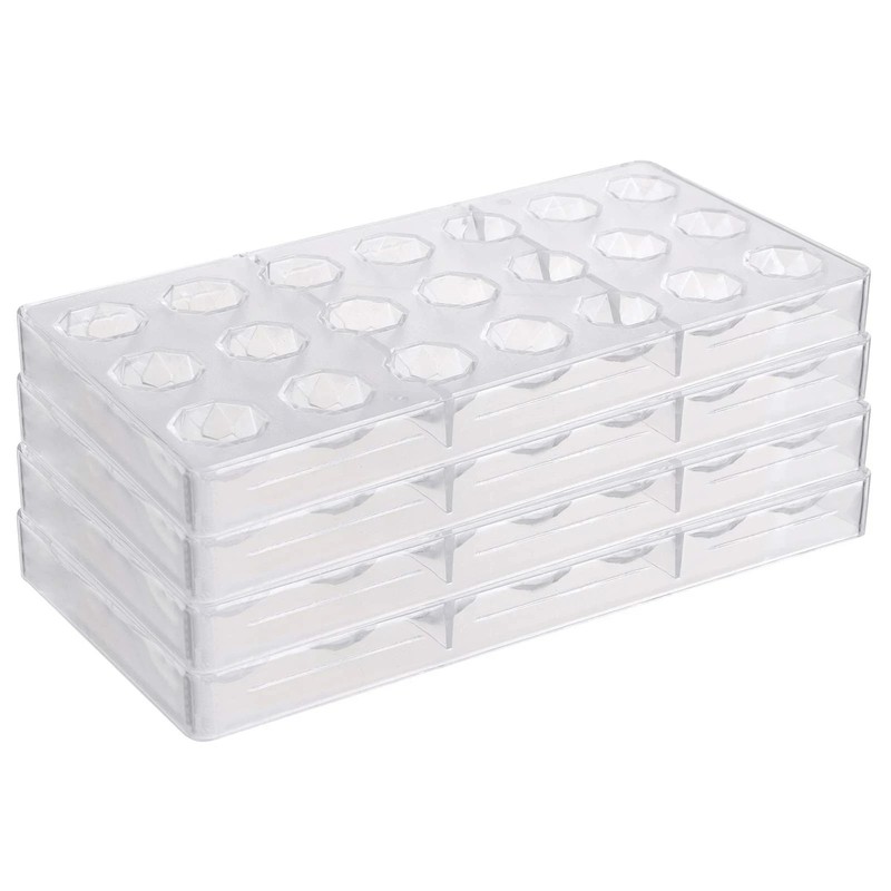 4 Pack 84 Grids Polycarbonate Chocolate Molds Candy Making Tray Molds for Sweets gallery