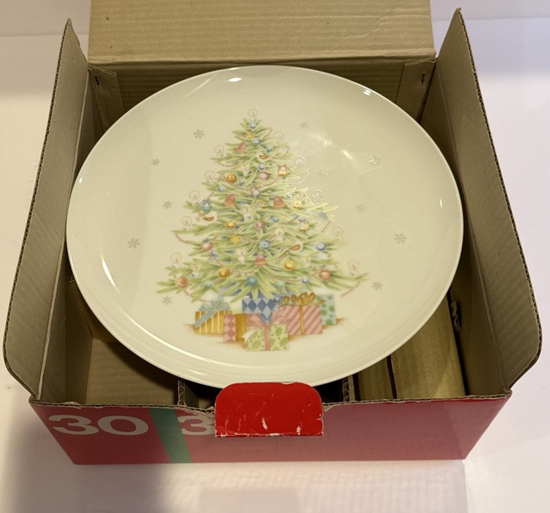 Tuscany Collection Japan Lotus Cake Pedestal Plate + Server Christmas Tree 10.5" gallery