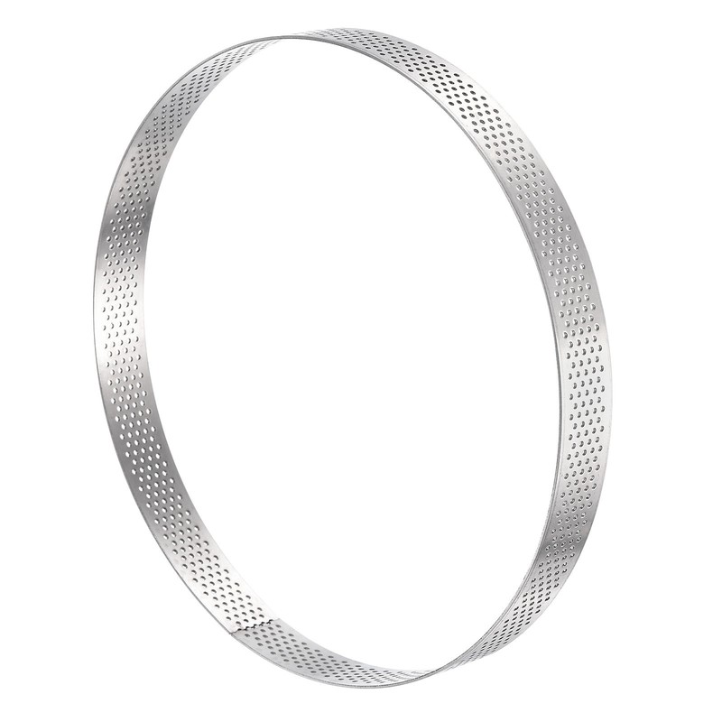 Stainless Steel Circular Cake Rings 7.1″ Perforated Cake Mousse Ring Baking Mold