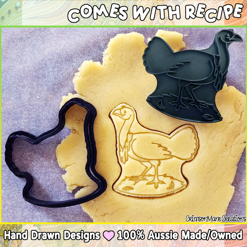 Brush Scrub Turkey Cookie Cutter Australian Bird Baking Supplies Fondant Tool gallery