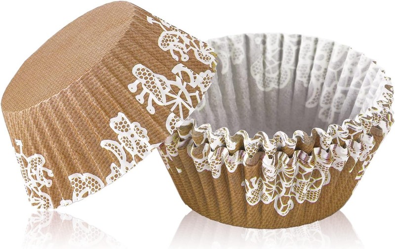 300 Pcs Wedding Cupcake Liners Rustic Lace Cupcake Wrappers Boho Muffin Liners