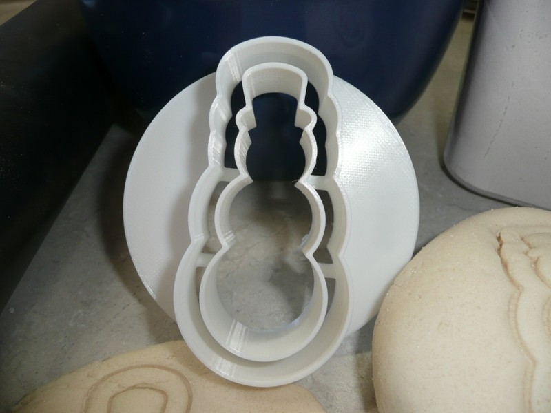 MINI SIZE SNOWMAN CONCHA COOKIE CUTTER MEXICAN SWEET BREAD STAMP USA MADE PR5003 gallery