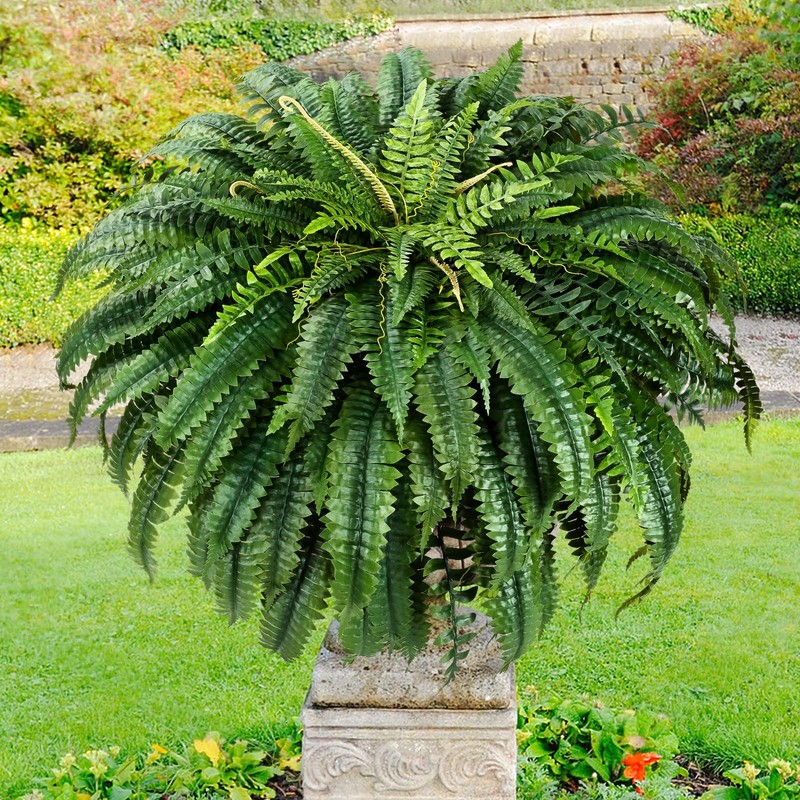 Martine Mall 2Pcs 48/ 88 Leaves Xxl Large Fake Ferns Artificial Ferns For gallery