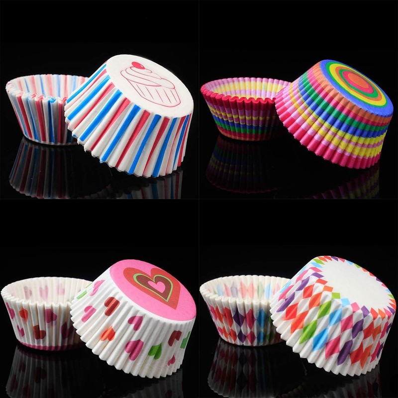 1000 Pack Paper Baking Cups Cupcake Liners Muffin Liner - Assorted 10 Styles gallery
