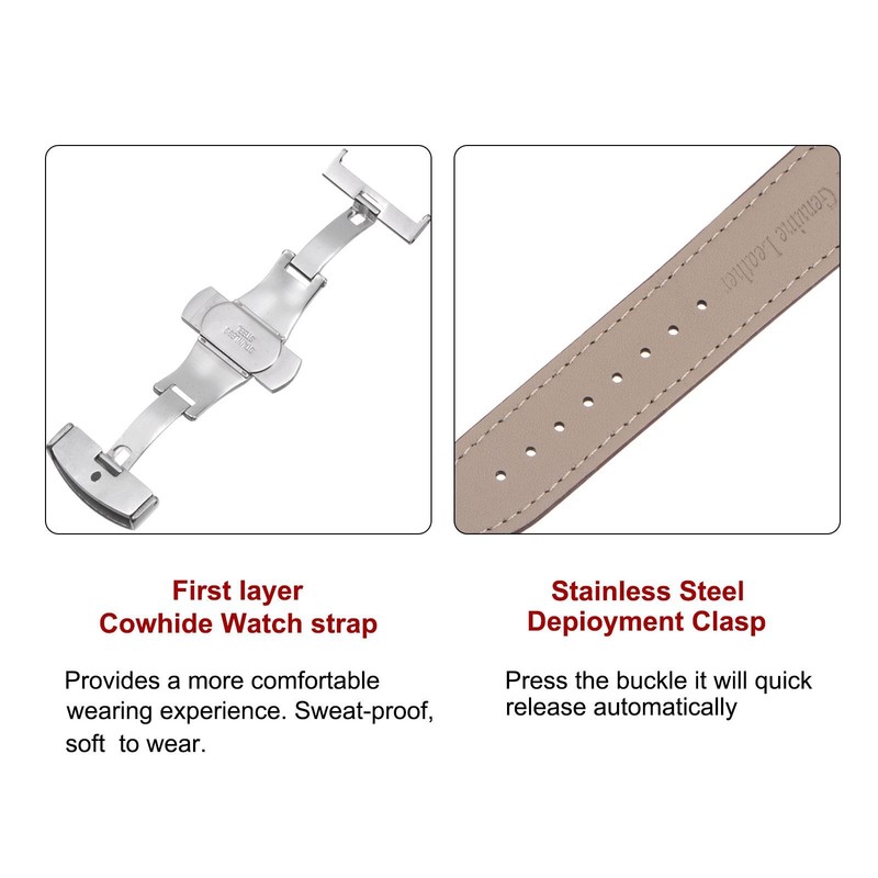 Watch Buckle Distribution Strap 12mm Leather Brown Strap gallery