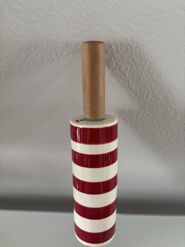 NWOT Christmas Red Striped Wood handled Rolling Pin Wondershop gallery