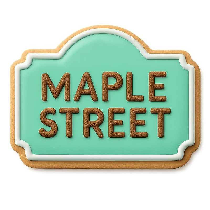 Springtime Maple Street Cookie Cutter & Stamp, Fondant & Clay Cutter - 4x3.1" gallery