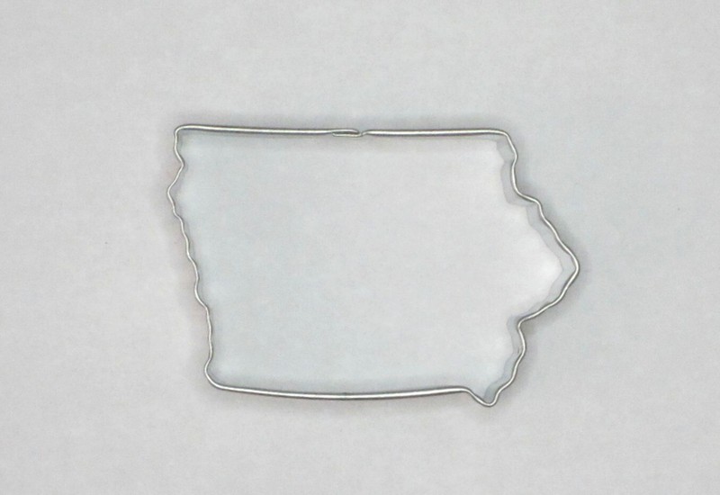 3″ Iowa IA Cookie Cutter Tin Steel USA Map State Outline The Hawkeye State