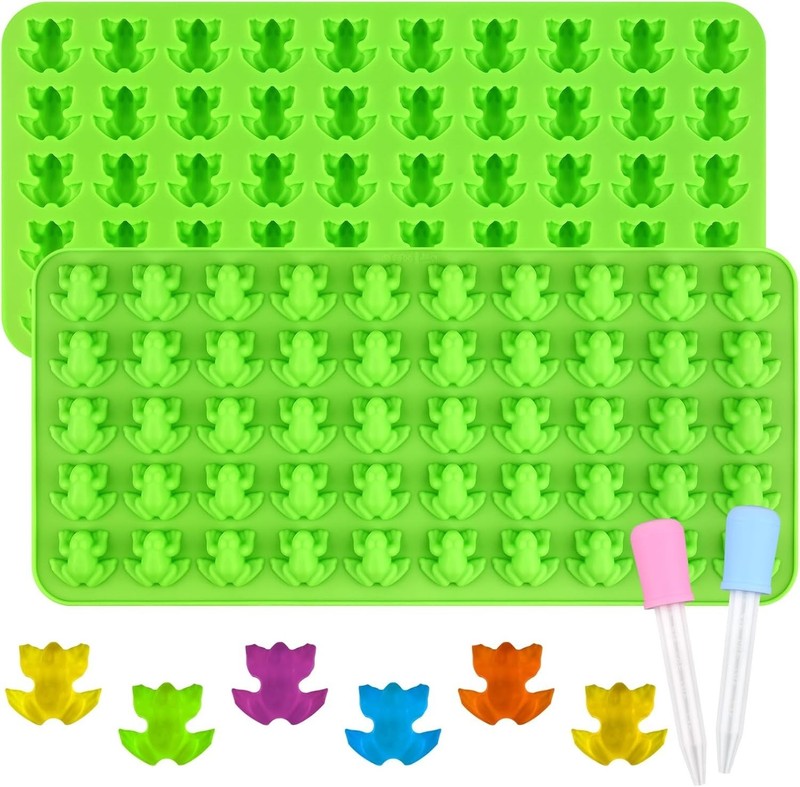 Versatile Frog Silicone Molds for Chocolates, Gummy Snacks & Desserts - 2 Pack gallery
