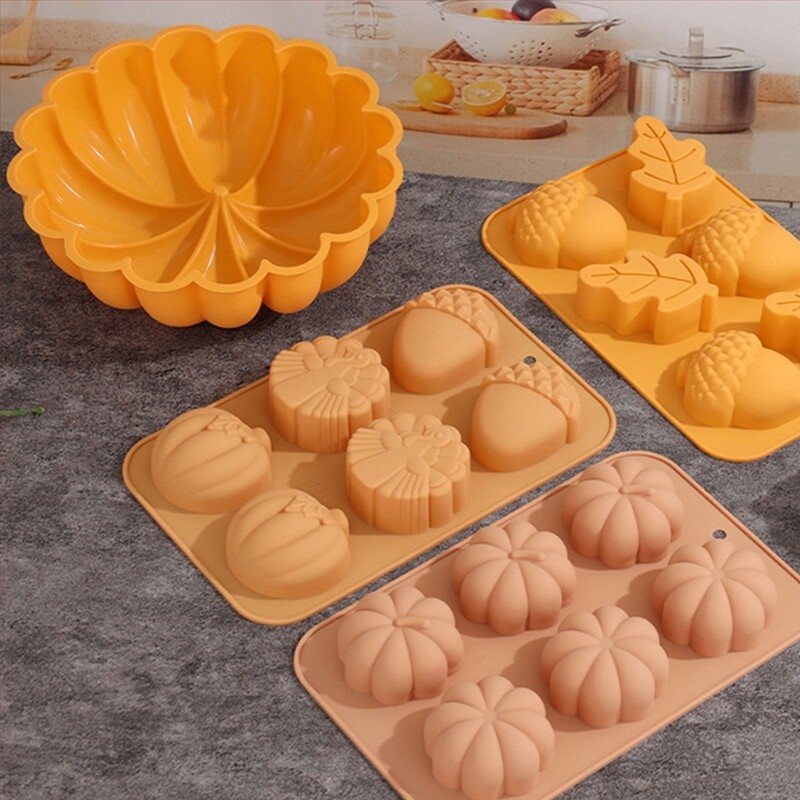 Halloween Fondant Mold Pumpkin Mold Halloween Pinecone Silicone Mold gallery