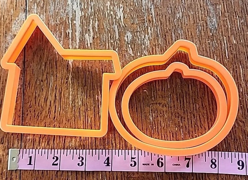Lot of 3 Halloween Fall Pumpkin Cookie Cutter Set Baking Fondant Cutters