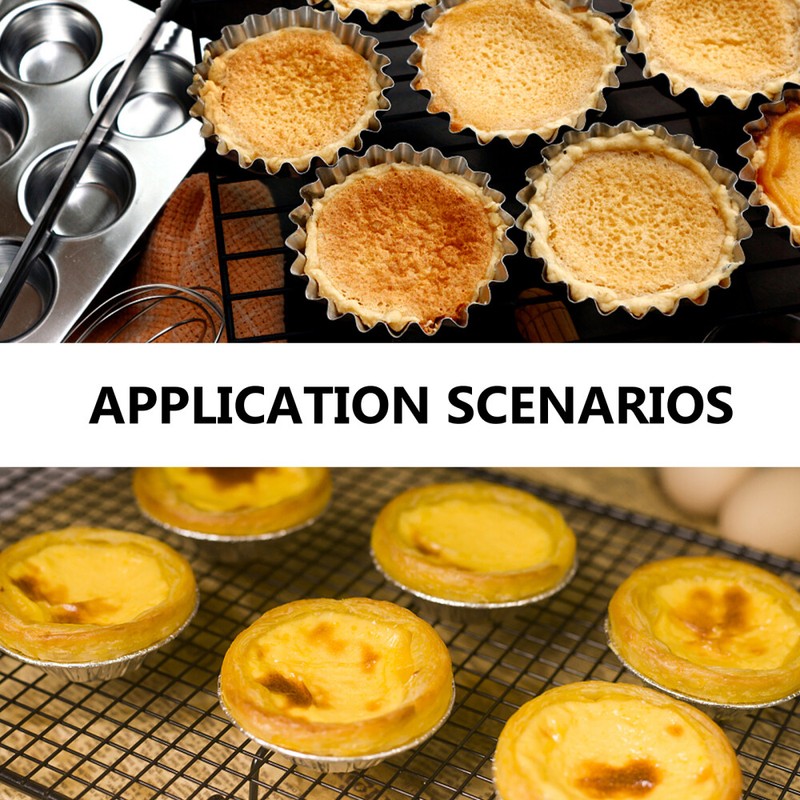 6PCS Egg Tart Mould Stainless Steel Tart Pans Tart Molds Baking Egg Tart Pan gallery