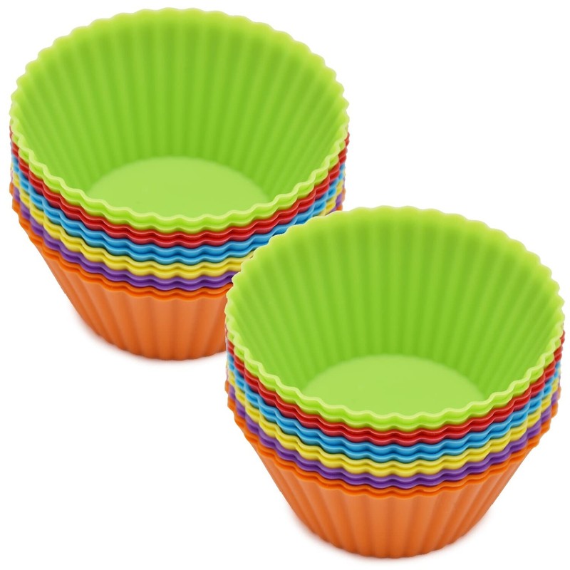 Silicone Cupcake Baking Cups 24 Pack, Reusable & Non-stick Muffin Cupcake Lin... gallery