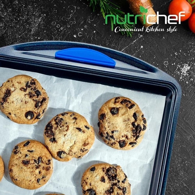 NutriChef Blue Silicone Handles-Flexible Design for Bakeware Pan-NCBK10S, NCBK3S gallery