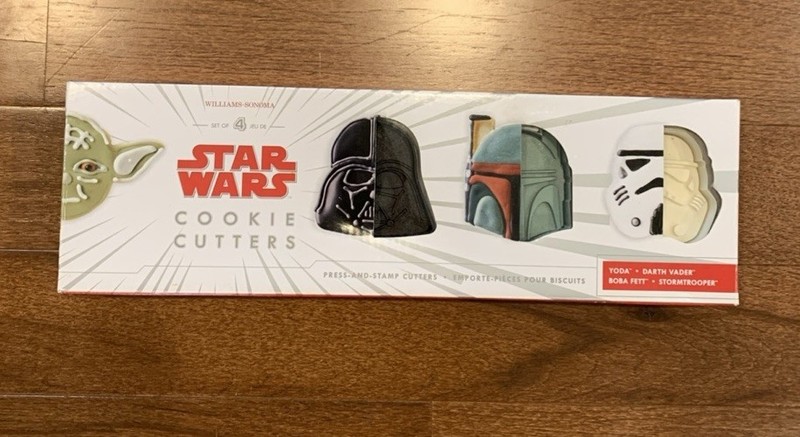 WILLIAMS SONOMA Star Wars Cookie Cutters Yoda Darth Vader Boba Fett StormTrooper