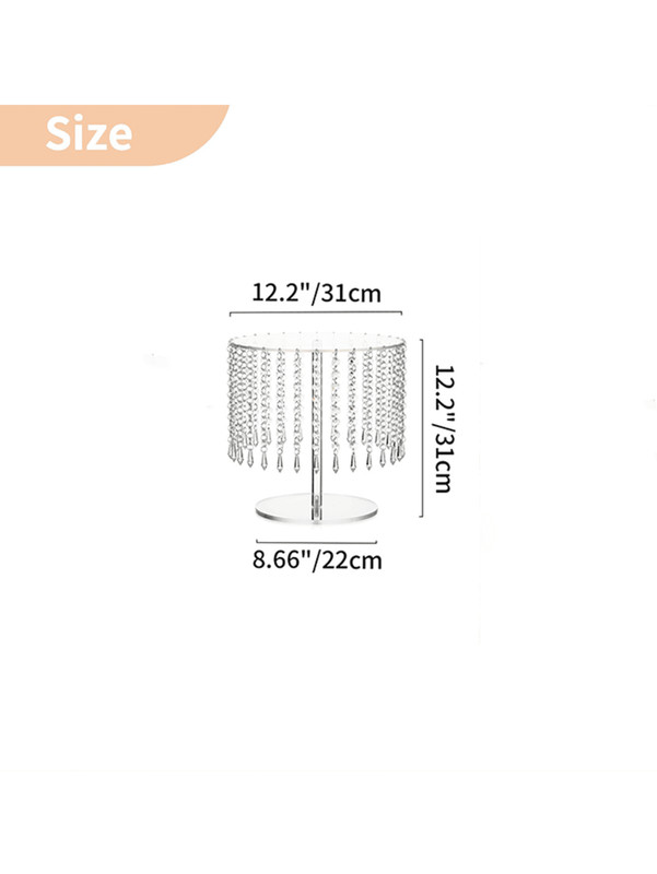 Acrylic Cake Stand 12.2'' Clear Cupcake Dessert Display Plate US STOCK gallery