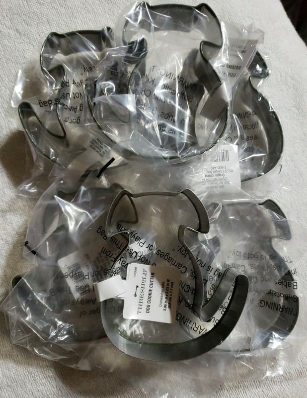 Lot of 6 Cute puppy Dog shape Cookie Cutter birthday school playdoh kids crafts