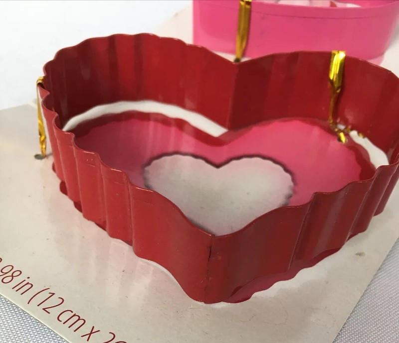 Heart Cookie Cutters Smooth & Ruffled Edge 2-Piece Set Wedding Bridal Shower gallery