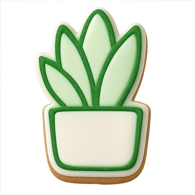 Snake Plant Sentinel Cookie Cutter & Stamp, Fondant & Clay - 2.9x4 gallery