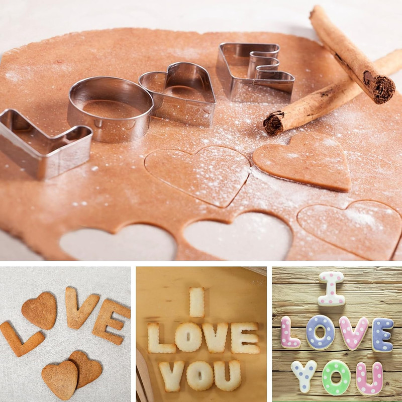 3 Inch Alphabet Letter Cookie Cutter Set 26 Pcs Large DIY Stainless Steel Cookie gallery