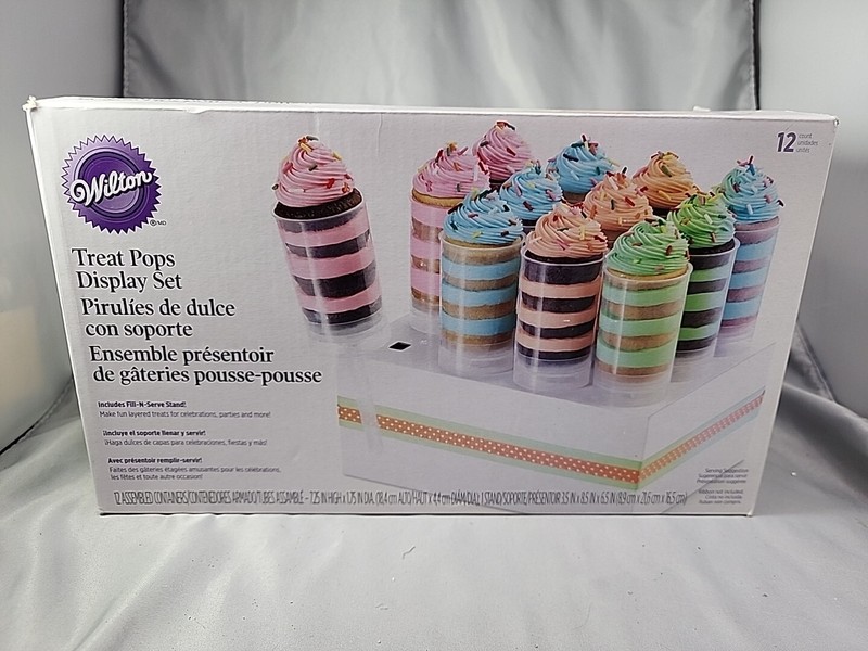 Wilton Cake Pop and Dessert Display Set 12ct Ribbon Not Included Party Decor