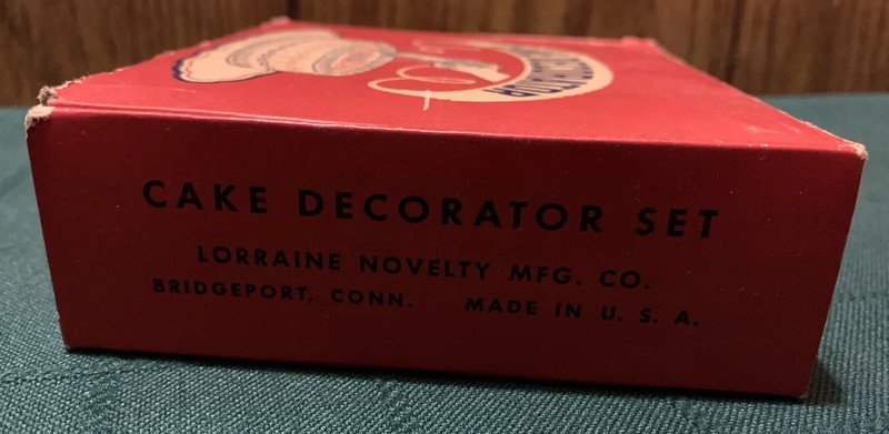 2 Vtg Lorraine Novelty Mfg Co Aluminum Cake Decorator & Tip Sets 1 In Orig Box gallery
